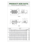 Product size data for Heavy Duty 30 Watt Power Resistor Rx24 Series showing dimensions and specifications in mm.