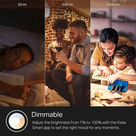 Dimmable lighting scenes with Smart WiFi LED Bulbs Color Changing 1000 Lumens Dimmable A19 No Hub Needed Works With Alexa And Google Home