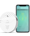 WiFi Door and Window Alarm with Vibration Sensor 130dB Siren Free App Alerts Works with Alexa and Google Home Glass Break Security Sensor for Home Office Garage Kids, device and app