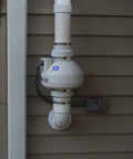 Efficient Radon Mitigation Fan For Home And Commercial Use, Ultra Quiet Operation, Water Hardened Impeller, Part 23030 1 on wall