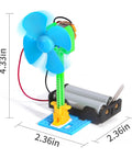 Eight Pack Electrical Fan STEM Kits For Kids Ages 8 To 12, Hands On Science And Engineering Toys For Boys And Girls, small assembled fan model