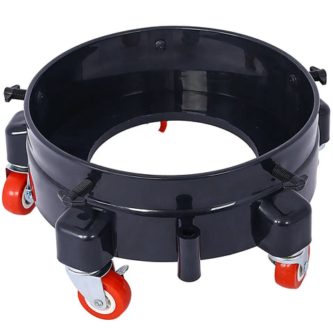 Straight Up Heavy Duty 5 Gallon Bucket Dolly With Wheels Hella Tough Polypropylene Drum Cart Featuring Five Gliding Swivel Casters For Auto Detailing And No Sweat Garden Tasks