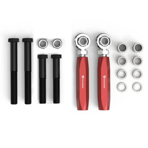 Max Bump Steer Kit Adjustable For 79-93 Ford Mustang With Heavy Duty Cr-Mo Steel Spacers And CNC Machined Precision Outer Tie Rod End