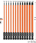 13-Piece Torx Bit Set For Impact Driver S2 Steel Magnetic Bits With Quarter Inch Hex Shank CNC Machined Tips T5 Through T40