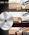LitKiwi HSS circular saw blade with 1/4-inch hex shank; 5 blades for wood, plastic PVC, and soft metal cutting.