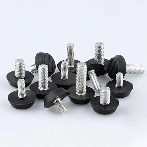 Heavy Duty Threaded Leveling Feet Set Screw In Adjustable Furniture Levelers For Chairs And Tables 4 Pieces M6 And M8 Thread Sizes