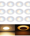 12 Pack 4 Inch 5CCT LED Recessed Ceiling Lights With Night Light CRI90 850 Lumen 10.5W 80W Equivalent