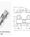 4 Pack 90 Degree Soft Closing Spring Cabinet Hinges No Pre Drilling Required Noiseless Hidden Cabinet Hinges for Furniture 3 Inch Normal Type Easy Install