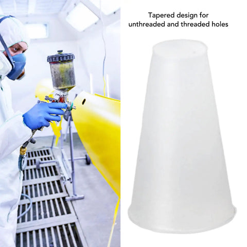 Bulk 50 Pack High Temp Silicone Tapered Plugs Set Pro Grade For Sealing Unthreaded And Threaded Holes Conical Stoppers in use