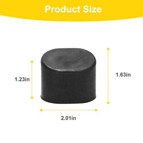 Beefed-Up Heavy Duty Miter Saw Stand Feet Replacement For DWX Series With Rubber Foot Pads, size dimensions shown