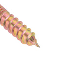 Heavy Duty Zinc Plated Hanger Bolts 1/4 20 X 1-1/2 Double Head Dowel Screws Wood Furniture close-up of a screw, showcasing its zinc finish.