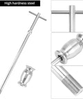 QWORK 3 jaw gear puller kit: chrome steel slide hammer with T-handle, puller head, threaded adapter.