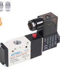 AC110V Solenoid Valve Three To Two Way Pneumatic Electric Model 3V21008 with one quarter inch pipe thread ports, aluminum body, accessories included