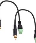 RCA Screw Terminal Block Adapter Cable Solderless Connector 2 Pin RCA Male To AV Extension For Speaker Replacement And Repair 30cm