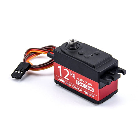 Front view of Readytosky 12kg waterproof digital servo with metal gear and 3-wire connector