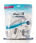 Daily Dental Floss Picks Individually Wrapped 350 Count, Easy Glide, Deep Clean Dual Action Floss and Toothpick Pack