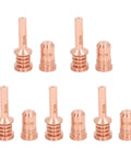 Solid Prime Kit For Plasma Cutter With 5 Brass Nozzles And Electrodes Fit PMX 30AIR Torch Replacement Parts. Set of 10 brass nozzles.