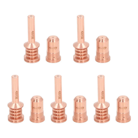 Solid Prime Kit For Plasma Cutter With 5 Brass Nozzles And Electrodes Fit PMX 30AIR Torch Replacement Parts. Set of 10 brass nozzles.