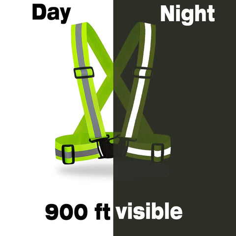 2 Pack High Visibility Safety Vests For Traffic Control, Running And Cycling With Adjustable Neon Yellow Color And Reflective Strips