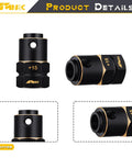 Brass Wheel Spacers Kit 4Pcs Plus 15mm Wide 20mm Length 12mm Hub RC Crawler Upgrade For Axial TRX4 1 To 10 Scale Adds Weight Wider Track More Stability And Cooler Look, black brass spacer detail