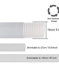 Portable Air Conditioner Window Vent Kit With Adjustable Window Seal And 5.9 Inch Exhaust Hose, 59 Inch Length diagram