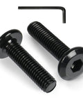 M8 Flat Head Hex Socket Cap Screws 30 Pack Full Thread 304 Stainless Steel Black Zinc Plated Includes Hex Wrench and bolts