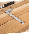 Rock Solid Heavy Duty Stainless Steel Automatic Fire Door Closer With Quick Release Sequencer And No Sweat Setup For Top Tier School Safety Along Tight Hallways on wood surface