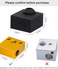 Silicone Sock For Hotend 6 Pack Heat Block Cover For 3D Printer Fits Ender 3 Pro V2 Ender 5 Plus shown with measurements.