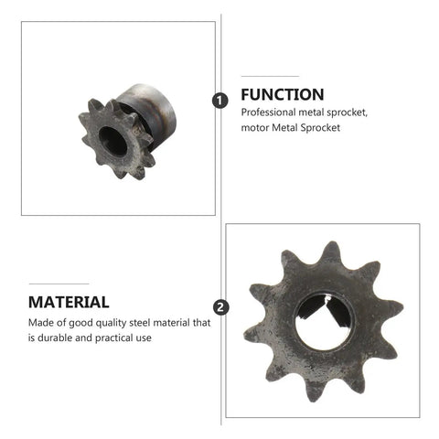 Top Tier 10 Tooth Heavy Duty Metal Sprocket For Motor Gear Machine Industrial Drive Single Bore Steel Chain Transmission Part top view