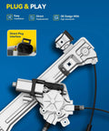 Front Left Driver Side Power Window Regulator And Motor Assembly For 2010 2014 Subaru Outback And Legacy close-up view, plug interface detail.