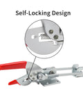 Close-up of self-locking design on 2 Pack Heavy Duty Toggle Clamp 2000 Lbs Holding Capacity With Self Lock U Bolt Adjustable Latch
