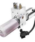 Heavy Duty Hydraulic Liftgate Motor Assembly With Gasket Fits Cadillac Cts SRX Chevy Equinox Gmc Terrain 2010 To 2016 close-up of motor with silver housing.