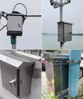 Outdoor Electrical Box 16 X 12 X 8 In NEMA 4X Stainless Steel Enclosure Weatherproof IP65 mounted on poles and walls.