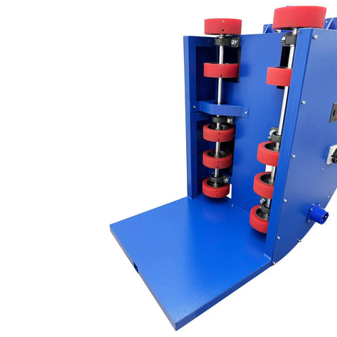 Heavy Duty Electric Drum Rotator Mixer With Variable Speed For Grease And Paint Smooth Operator Rotary Roller featuring red rollers.