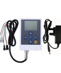 Auto Water Flow Controller Kit With LCD Display One Half Inch Flow Sensor Meter One Half Inch Solenoid Valve And 12V Power Plug And Play Setup Auto Shutoff At Your Set Flow Rate Real Time GPM Readout Works With Various Sensors, 12V adapter