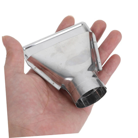 High Grade Stainless Steel Heat Gun Nozzle Set For Plastic Welding And Shrink Wrap Repair With Easy Swap Design And Energy Efficient Airflow For Pro Results in hand.