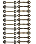 Antique Bronze Cabinet Pulls Set 20 Pieces Mini Vintage Drawer Handles 47x14mm and 60x16mm Durable Zinc Alloy Hardware