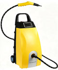 Heavy Duty Commercial High Pressure Steam Cleaner 3000w Professional High Temp Steamer With 6 Accessories And 3.5l Tank showing yellow machine design and hose.