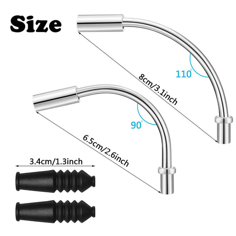 32 Piece Bike V Brake Noodle And Cable Guide Tube Set With 90 Degree And 110 Degree Bend Pipes Plus Rubber Boots shown