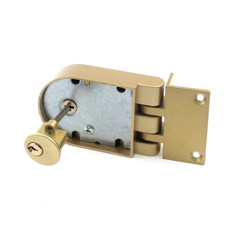 Heavy Duty Jimmy Proof Deadbolt Lock Double Cylinder With Keys Gold For Superior Home Security Fits Doors One And Three Eighths To Two And Three Eighths Inches Thick Includes Mounting Hardware