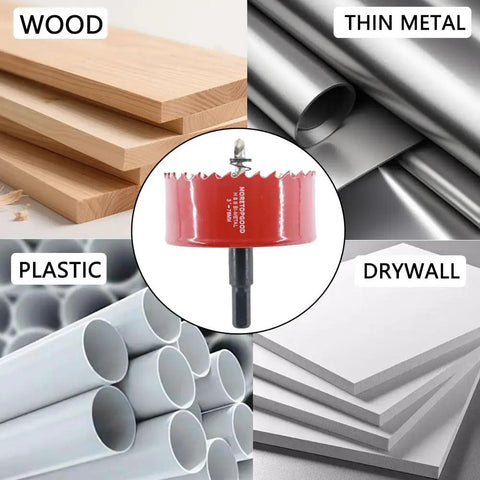 3 Inch Hole Saw With Arbor HSS Bi Metal Hole Cutter for wood, plastic, drywall, and thin metal sheets