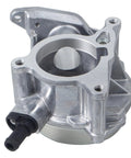 Front view of aluminum brake vacuum pump with black electrical connector