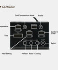 Kick Start Your Morning Vibe With This Electric Home Coffee Roaster controller showing dual temperature mode and timer settings.
