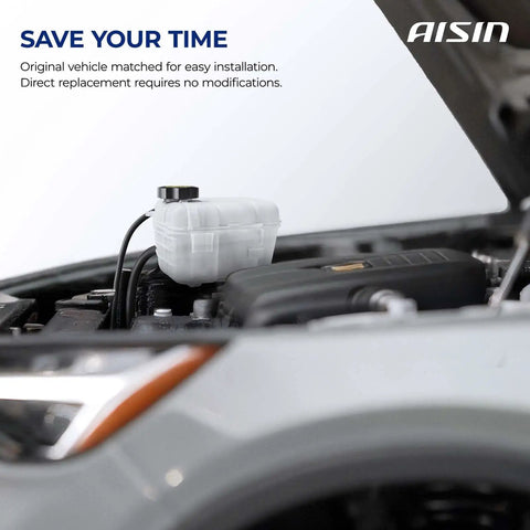 Aftermarket Coolant Reservoir Tank With Cap And Sensor Built To Crush The Heat installed in engine bay for easy direct replacement.