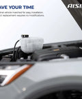 Reliable Aftermarket Coolant Reservoir Expansion Tank With Cap for steady engine temperature, clear polypropylene design.