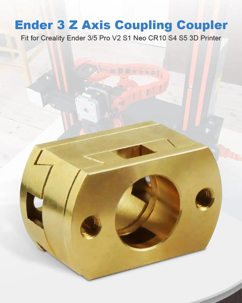 Brass Z Axis Coupler for Dual Z T8 Lead Screw 8mm Rod Ideal Oldham Style Connector for Ender 3 Pro V2 S1 Neo CR10 S4 S5