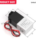 Top view of DC24V One Quarter Inch NPT Two Way Two Position Normally Closed Solenoid Air Valve Beast Flow Easy Install Outlet Style 2V02508 with dimensions