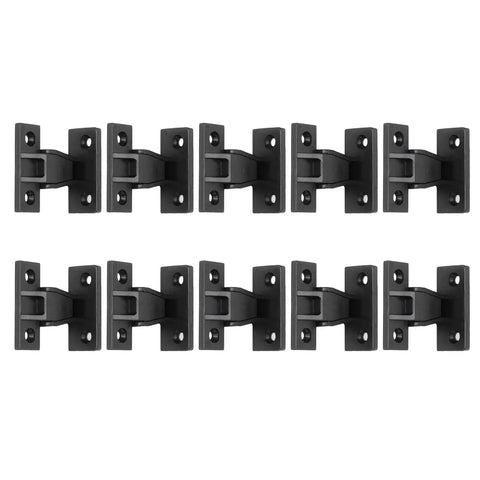 10 Pack Push In Panel Connectors for Furniture Quick Fit Bracket Clips arranged in two rows on a white background