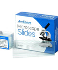 Pre Cleaned Blank Glass Microscope Slides And Coverslips Kit, 50 Slides And 100 Square Coverslips, 1 By 3 Inch Slides, 7 By 7 Eighths Inch Coverslips, 0.006 Inch Thick Ground Edge Glass, Perfect For Lab Research And Classroom Use