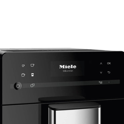 Kick Back And Sip Perfection With This Ultra Quiet Fully Automatic Bean To Cup Coffee And Espresso Machine Featuring A Silent Steel Grinder And Hassle Free One Touch Milk Frother For Serious Barista Level Coffee At Home control panel with buttons and display.